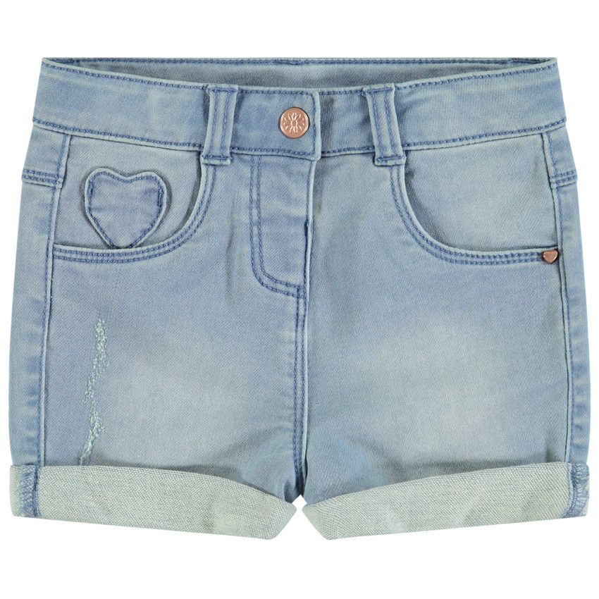 Orchestra Denim shorts with heart patch Marine 6 months Shorts