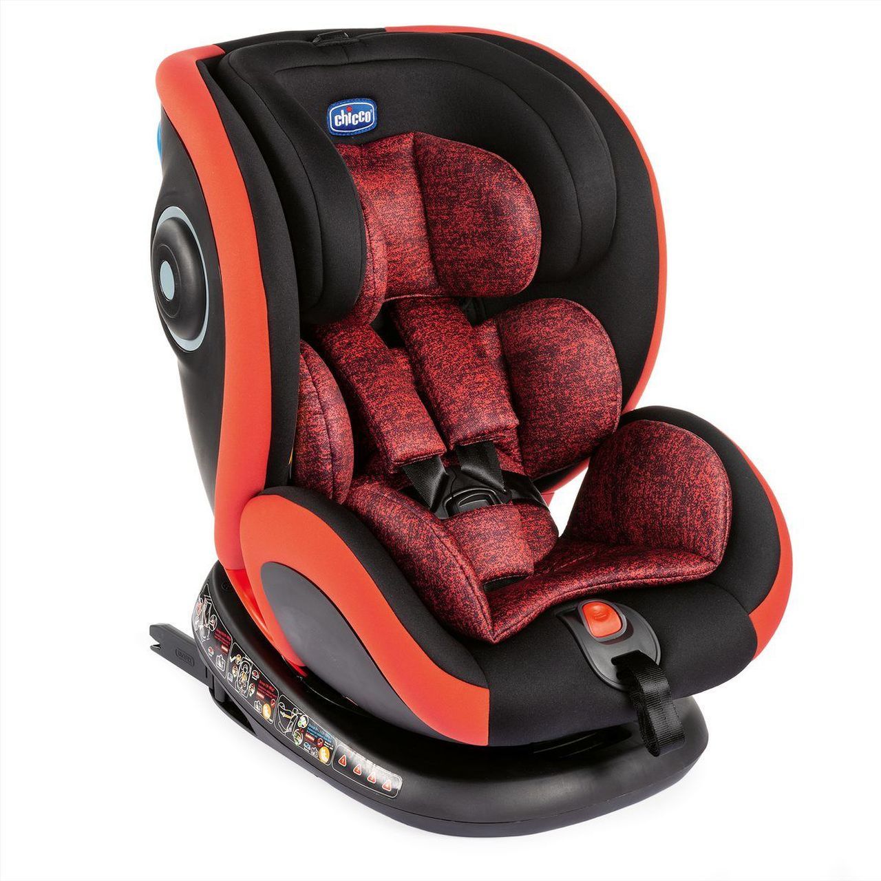 CHICCO Siègeauto Seat 4 Fix car Poppy red Groupe 123 (9 à 36 kg