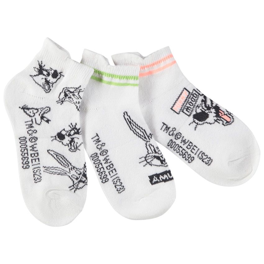 Lot de 3 paires de chaussettes noires hautes avec logo iconique NEW