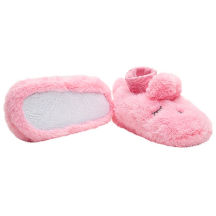 SAXO BLUES Slippers in pink faux fur rabbit head Rose 35 Slippers