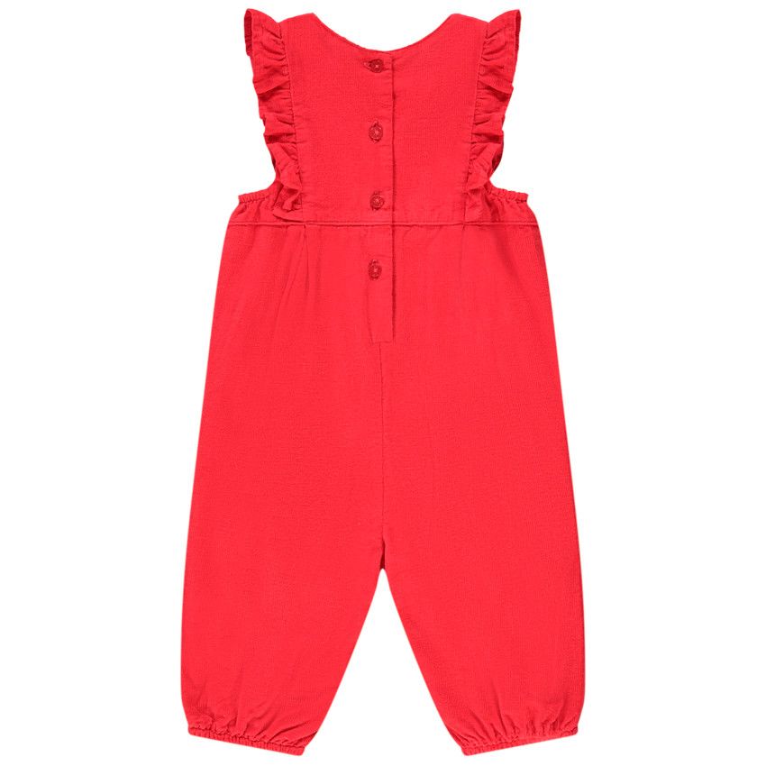 Orchestra Red velvet overalls for baby girl Medium Red 6 months
