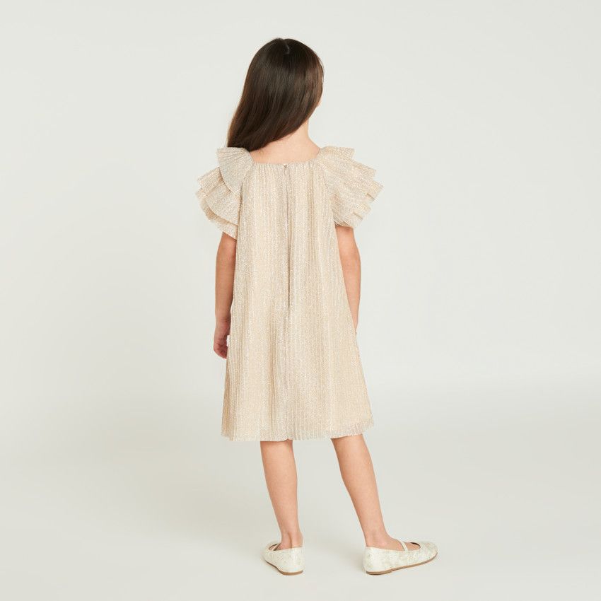 Robe Fille Coton Bio Douce Et Mignonne – Manches Longues Ou Courtes, Broderie Fleur, Rayures Et Animaux Adorables – Vêtement Confortable Bébé Fille 1-8 Ans (80-132 Cm)