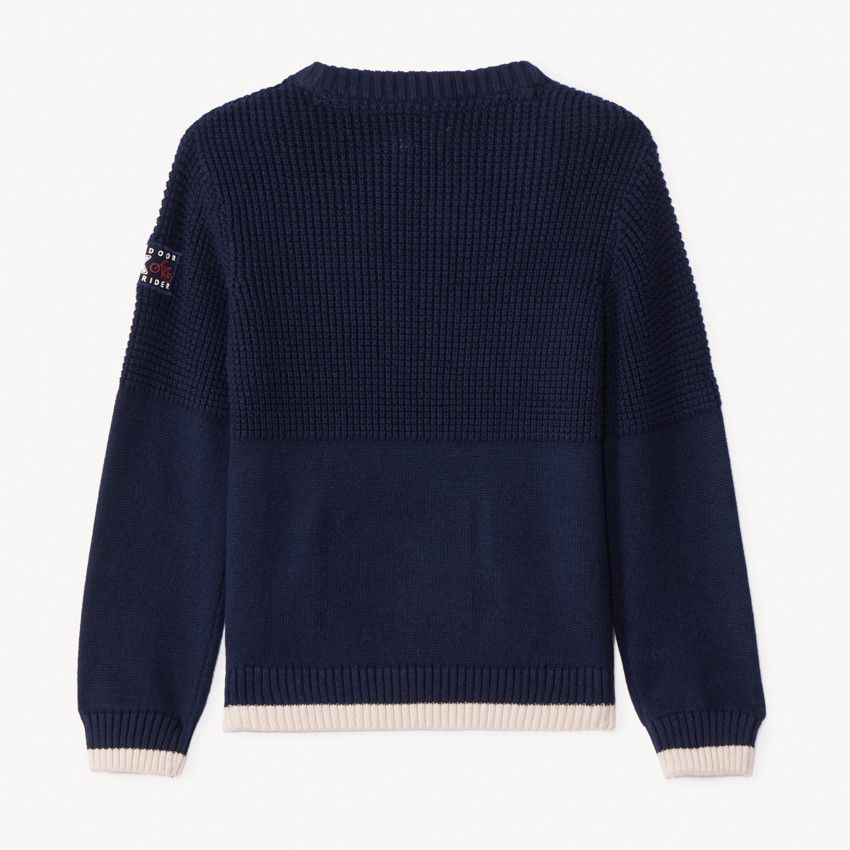Pull Sweat Garçon 7-8 Ans – Coton Bleu Mouton Néon – Très Bon état